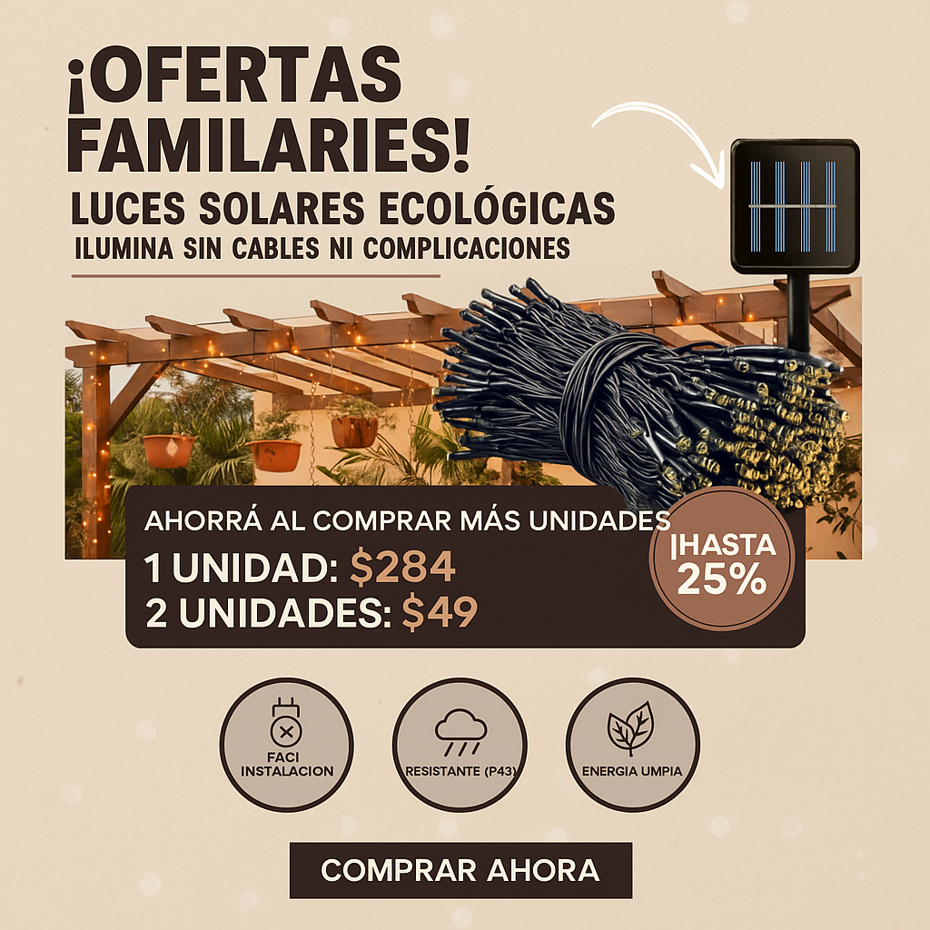 luces navideñas solares