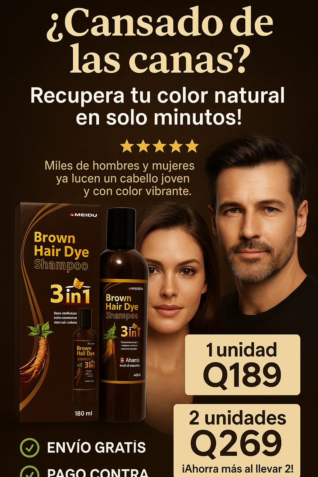 Shampoo tinte de canas